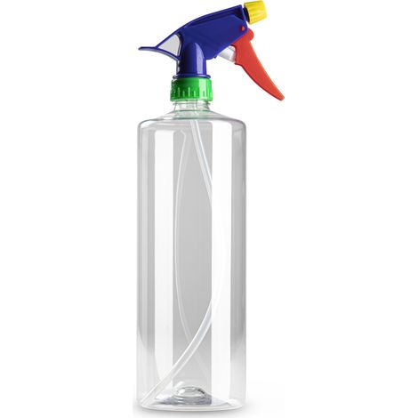 PLASTICFORTE botella pulverizador pet pistola 1l. , Botella PET 1 litro pistolaFabricada en plástico de alta calidadPlástico apto para uso alimenticioMedidas: 8 x 8 x 3 (1/2)