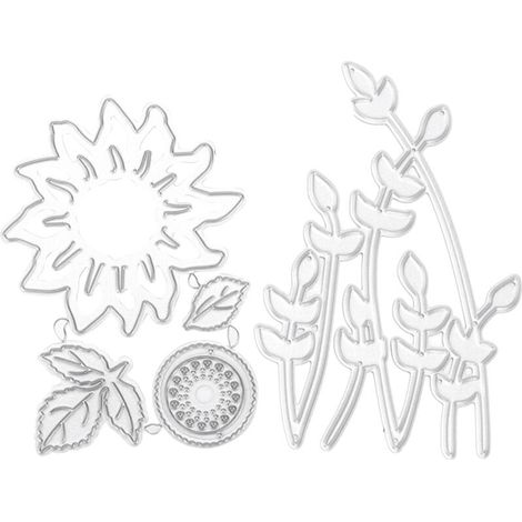 Sonnenblumen-Metallschneideplatte für Scrapbooking und DIY-Karten (1/5)