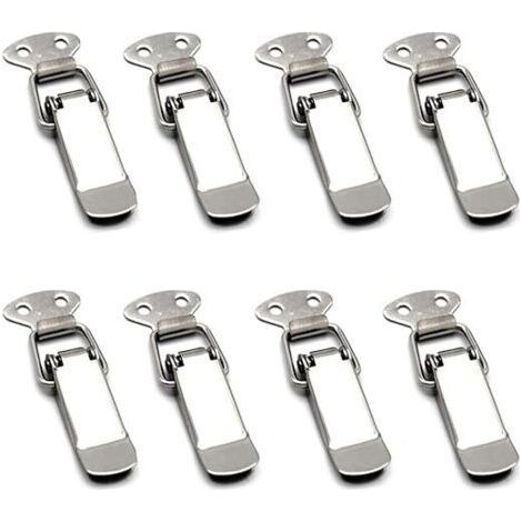 8 Pièces Fermeture a Levier Fermeture à Ressort Loquet Bascule Pour Coffre à Outils,Tiroir,Armoire et Coffre - 73mm GROOFOO-Chrom (1/5)