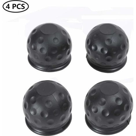 4 X 50 mm Cache Boule Attelage, Barre De Remorquage Boule Attelage Caoutchouc Noir, Capuchon De Protection De Boule D'attache Remorque, Protège Boule D'attelage Capuchon Protection(Caoutchouc) (1/4)