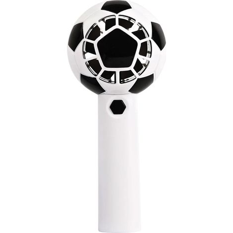 (Noir) Ventilateur portatif en forme de ballon de football, 5 vitesses de ventilation réglables, chargement USB haute vitesse, portable. (1/5)