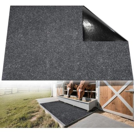 Tapis d'écurie 120 x 180 cm - Découpable - Tapis de sol pour chevaux et bétail - Durable et absorbant l'eau - Pour chevaux, poules et petits animaux (1/5)