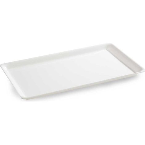 Plat en Plexiglas rectangulaire avec coins arrondis Blanc 400x250x17mm - Matériel CHR Pro