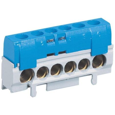 aufsteckbarer Neutralleiter-Verteilerblock für DIN-Schienen, 35 mm² und 25 mm² Anschlüsse, PVC-Material
