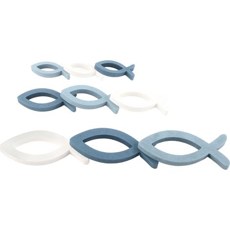 de 9 poissons décoratifs en bois 3 tailles disponibles pour