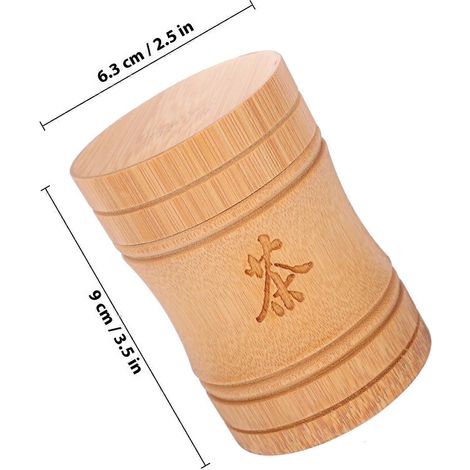 Boîte à thé en bambou avec couvercle hermétique, compatible avec tous les types de rangement pour thé. (1/4)