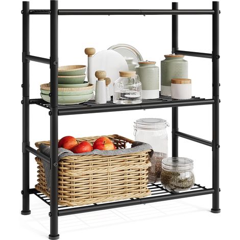 Étagère de Rangement à 3 Niveaux en Acier, 60 x 30 x 77,5 cm (1/5)