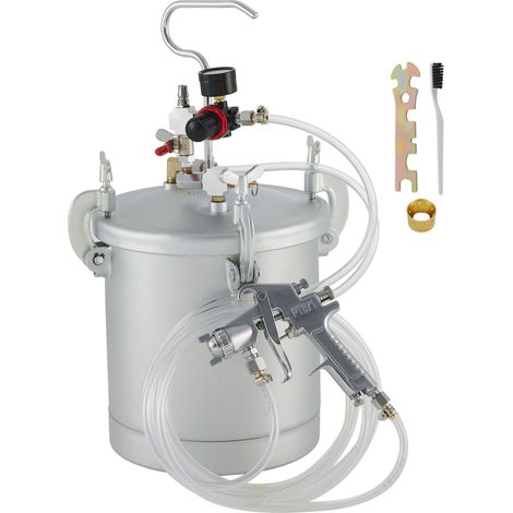 Pistolet de peinture sous pression 10L avec réservoir 2,5 gallons et buse 1,5mm pour pulvérisation professionnelle. (1/5)
