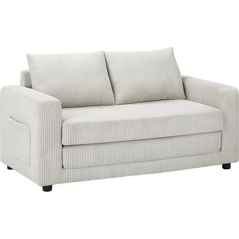 Divano letto 2 posti in Velluto a coste Beige - MIRTO (1/5)