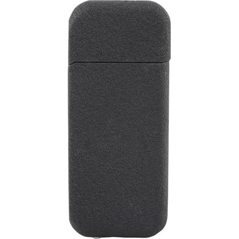 Briquet fin et sûr à flamme normale, rechargeable au butane, noir (sans gaz).