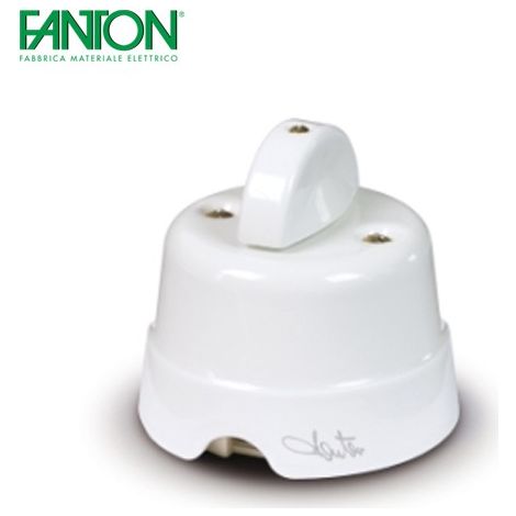 Interruttore / deviatore 10AX 250V ceramica bianco