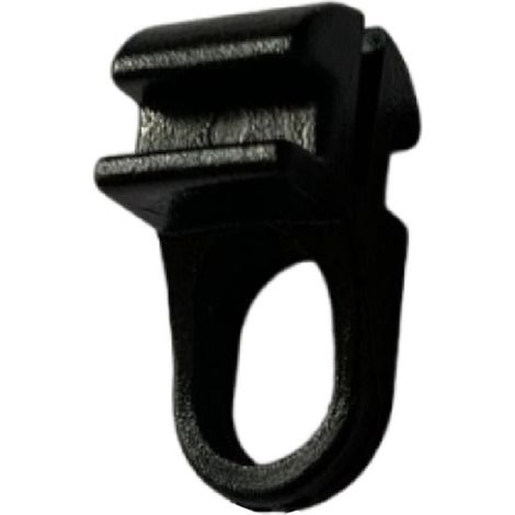 20 Glisseurs assymetriques pour tringle rail Coloris - Noir mat