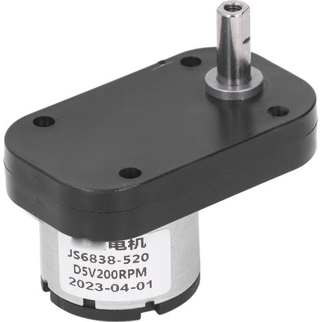 Moteur à engrenages DC 5V 200RPM, conductivité élevée, faible chaleur, autobloquant, motoréducteur pour automatisation et électronique (1/5)