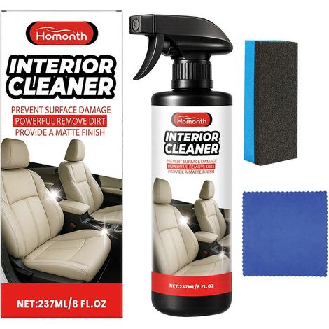 Détachant pour sellerie automobile, nettoyant intérieur et extérieur en cuir, mousse nettoyante, kit de nettoyage automobile professionnel (1/4)