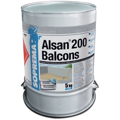 Résine PU pour imperméabilisation de balcons - ALSAN® 200 BALCONS RAL1001 - 5kg