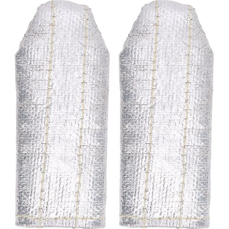 Lot de 2 gants de soudeur unisexes en feuille d'aluminium, protections thermiques pour les doigts, format poche, pour soudage TIG.