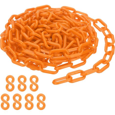 5M Chaîne en Plastique pour Contrôle des Sécurité 6mm Orange (1/5)