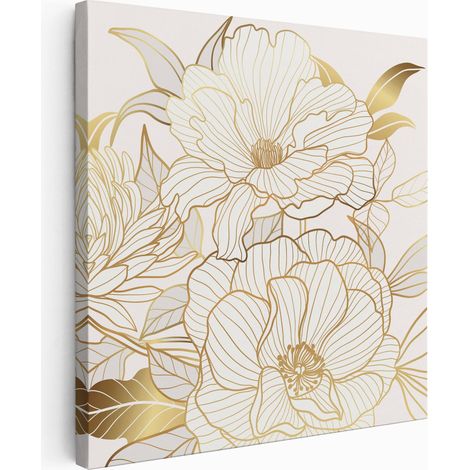 Tableau toile Carré - Fleurs - 50x50 cm (1/2)