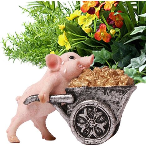 Statues d'animaux, Petites Figurines, Statue d'animal Qui Travaille Dur, Accessoires de Jardin féerique, Figurines de Collection, Ornement Animal décoratif pour Balcon, Jardin, Porche (1/5)