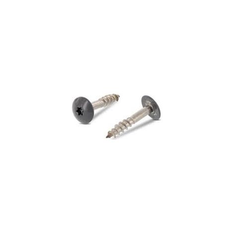 Vis de facade TORX T20 4.8X38 Diamètre de tête: 12.3 Inox A2 RAL7012 gris basalte-30 pièces