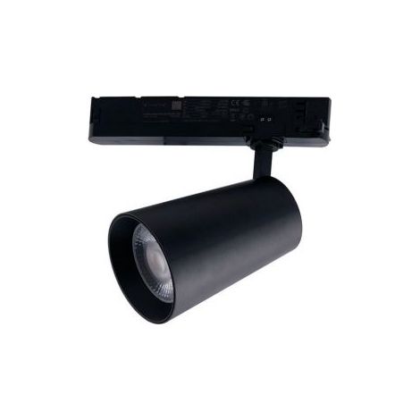 Faro LED Binario Trifase 30W 2760lm 3000K CRI90 Nero LED-KONE-B-30FR