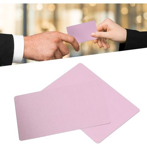 Carte de visite aluminium 50PCS Gravure laser Résistant à l'eau Rose Gold Premium 54x86mm 0.22mm (1/5)