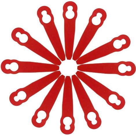 Ersatz-Kunststoffmesser für Rasentrimmer-Zubehör (mit Rädern), 50 Stück (1/5)