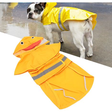 Imperméable Chien Capuche Transparente PVC Ajustable Léger Pliable Confortable S (1/4)