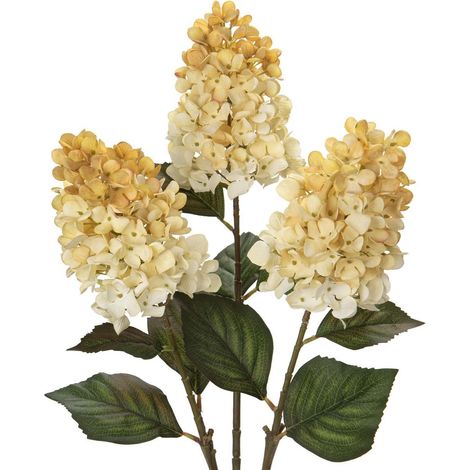 3er Set Künstliche Hortensien Kunstblumen 73CM Weiße Rispenhortensie (1/5)