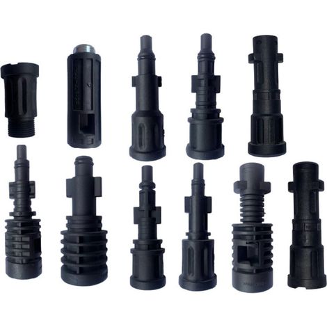 Adaptateur de tuyau de nettoyage pour nettoyeurs haute pression Kärcher/Lavor/Interpump/Bosch(Lot de 11)