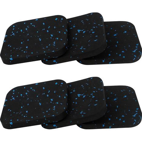 CCYKXAA 6Pcs Washing Machine Anti Vibration Mat, 10 x 10 cm Rubber Anti Vibration Pad for Treadmill, Dryer and Washing Machine