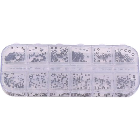 Joints en caoutchouc pour montres, tailles 1,4 à 2,8 mm, coffret de 12 joints toriques pour couronnes, pour une étanchéité parfaite. (1/5)