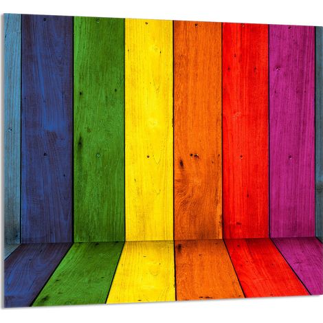 PANNELLO IN VETRO PER CUCINA 65x60 Colorato (1/5)
