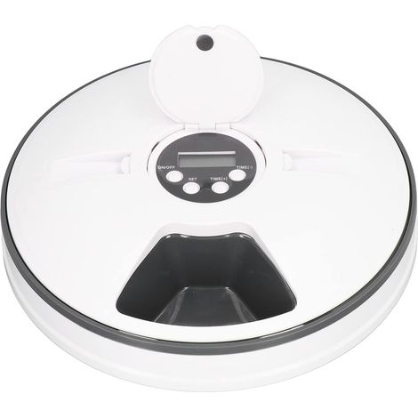 Mangeoire Automatique pour Animaux De Compagnie, Distributeur Intelligent Chronométré pour Chien avec Rappel Vocal pour Petits Chiens, Chiots, Chats (1/5)
