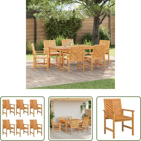 Esszimmerstuhl - Esszimmerstuhl 6 pcs Natur 62,5 x 59 x 89 cm Massivholz Akazie (1/5)