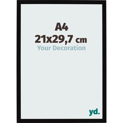 yd. - Cadre photo A4 21x29.7 - Noir Brillant - MDF - Bologna (1/5)