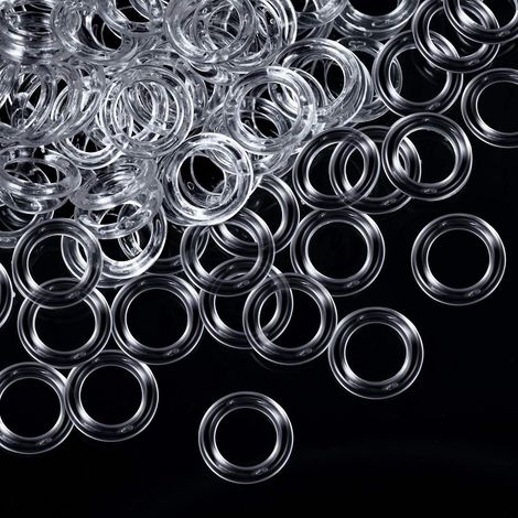 100 Pièces Anneaux de Rideau de Store Romain, 16 mm, Transparent (1/5)