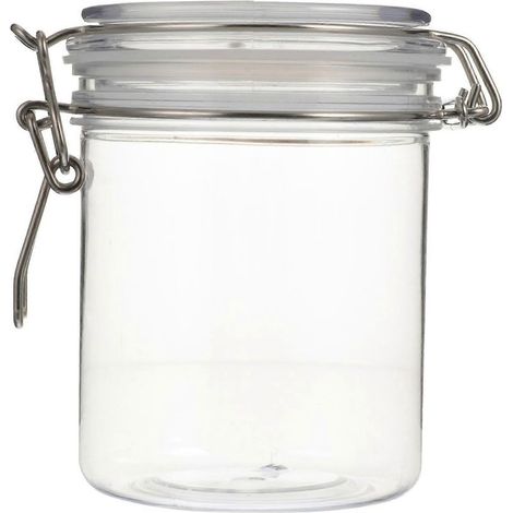 Pot de conservation Honeypot en plastique transparent de 550 ml-12.00X11.50X9.50CM-Transparent (1/4)