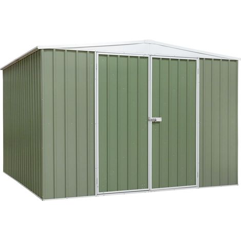 Dellonda DG116 Galvanized Steel Storage Shed with Apex Style Roof 300 x 300 x 220cm - Green (1/5)