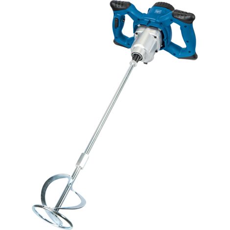 Scheppach Malaxeur PM1400 – Mélangeur à main – Puissance 1400W – Emmanchement M14 – 760 min-1 – 2 vitesses – Poignées ergonomiques – Turbines incluses – Idéal pour peinture, mortier et crépis
