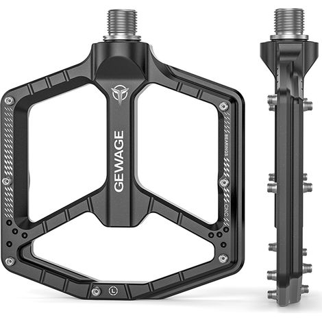 Pedali per bicicletta a piattaforma 11 cm MTB Downcountry Trail Enduro Gewage neri (1/5)