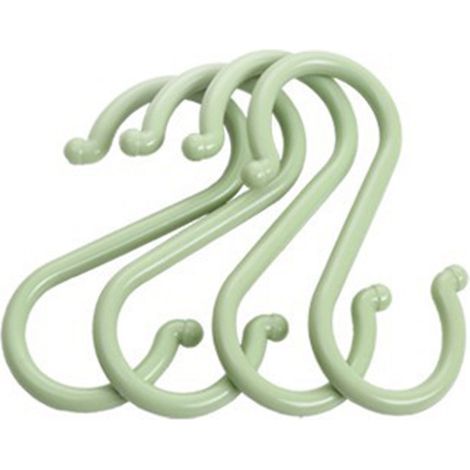 Grüne S-Haken aus Kunststoff, 12 cm, Multifunktionshaken in S-Form, 16 Stück (1/5)