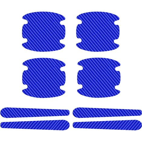 (bleu) 8 autocollants pour poignées de porte, film protecteur anti-rayures pour portières de voiture, film protecteur pour poignées de porte