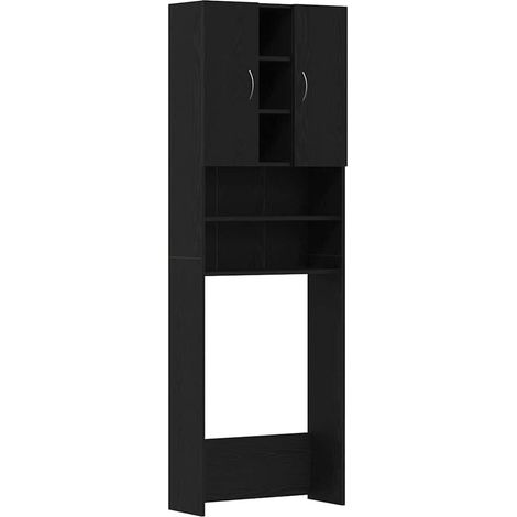 Maison Exclusive - Mobile per Lavatrice Rovere Nero 64x25,5x190 cm