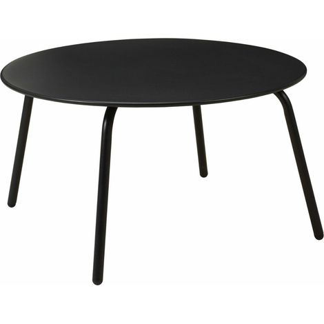Couchtisch aus Metall, 70 x 40 cm, matt schwarz