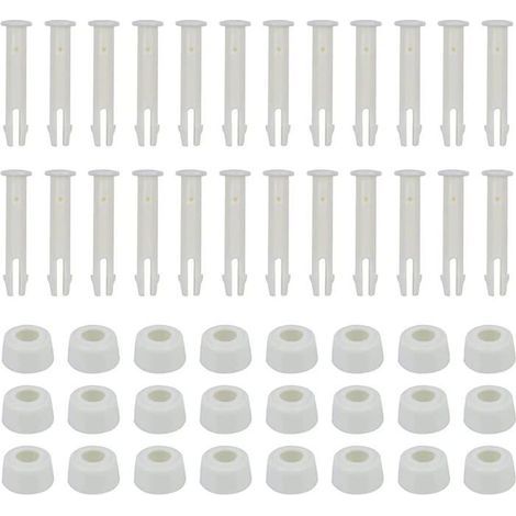 Lot de 24 broches pour piscine - 6 cm - Avec capuchon - Accessoires pour piscine (1/5)