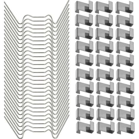 100pcs clips de serre pour le verre, clips de fenêtre de serre en acier inoxydable clips de fixation de vitre de verre (1/5)