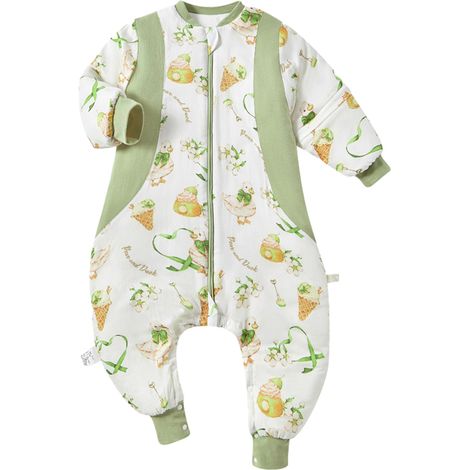 1 gigoteuse pour bébé, à jambes séparées, en fibre de bambou, manches amovibles, 91 cm, 18-25 °C (1/5)