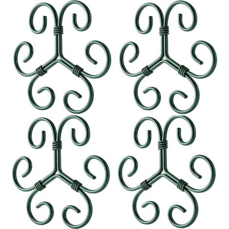 Soporte para plantas Monstera de 4 piezas,10,5 × 10,5 cm,Soporte metálico para plantas de interior,Soporte estable con diseño moderno (1/5)