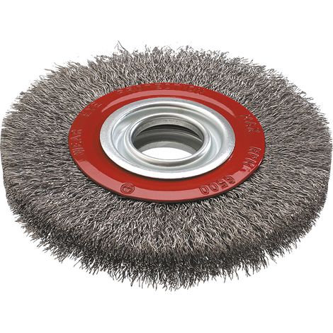 Cepillo de disco de alambre de 125 x 20 mm, acero inoxidable. (1/2)